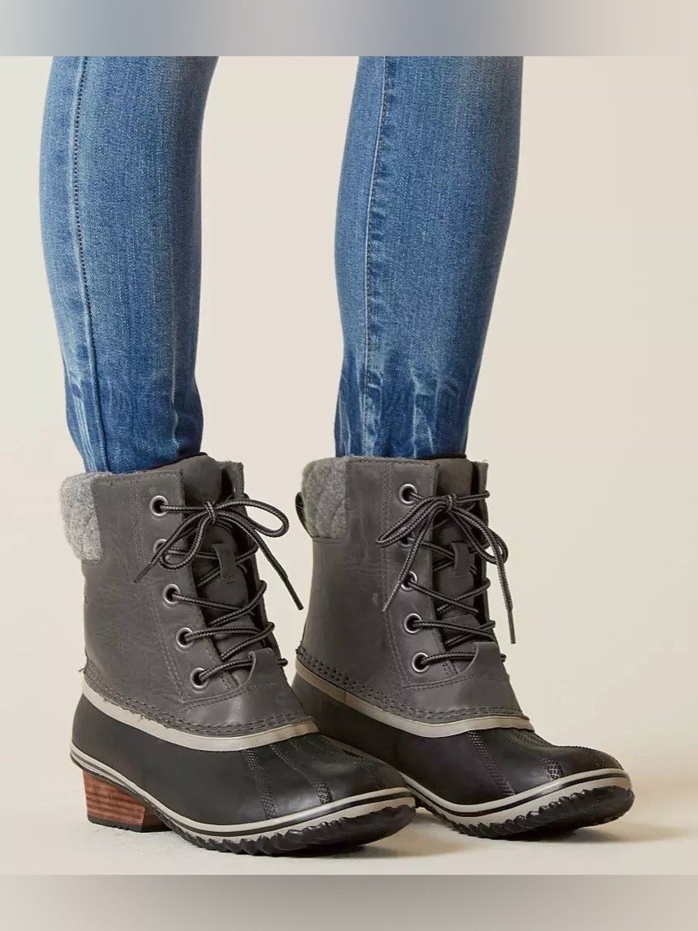 Sorel Slimpack II Leather Hiking Boot Quarry 🩶